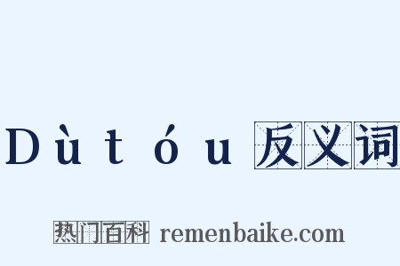 Dùtóu反义词是什么意思的图片
